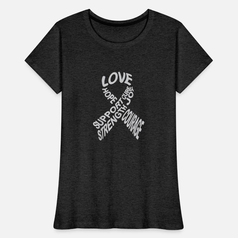 Brain Cancer Awareness Fight Cancer Ribbon T Shirt