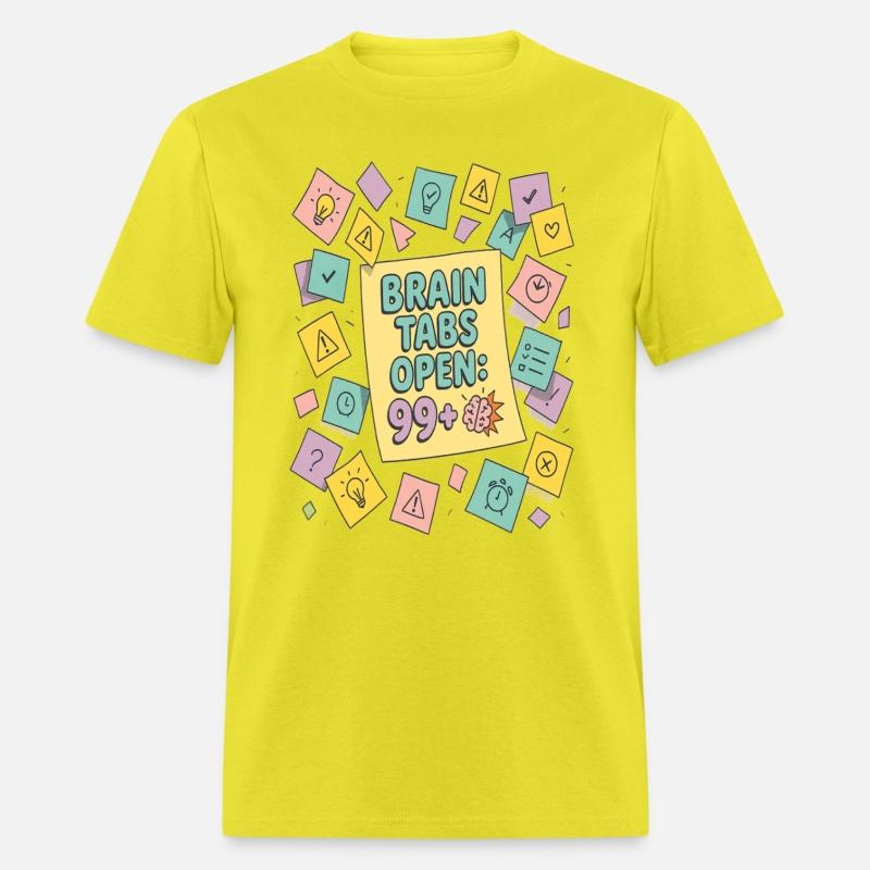 Brain Tabs Open Funny ADHD Design