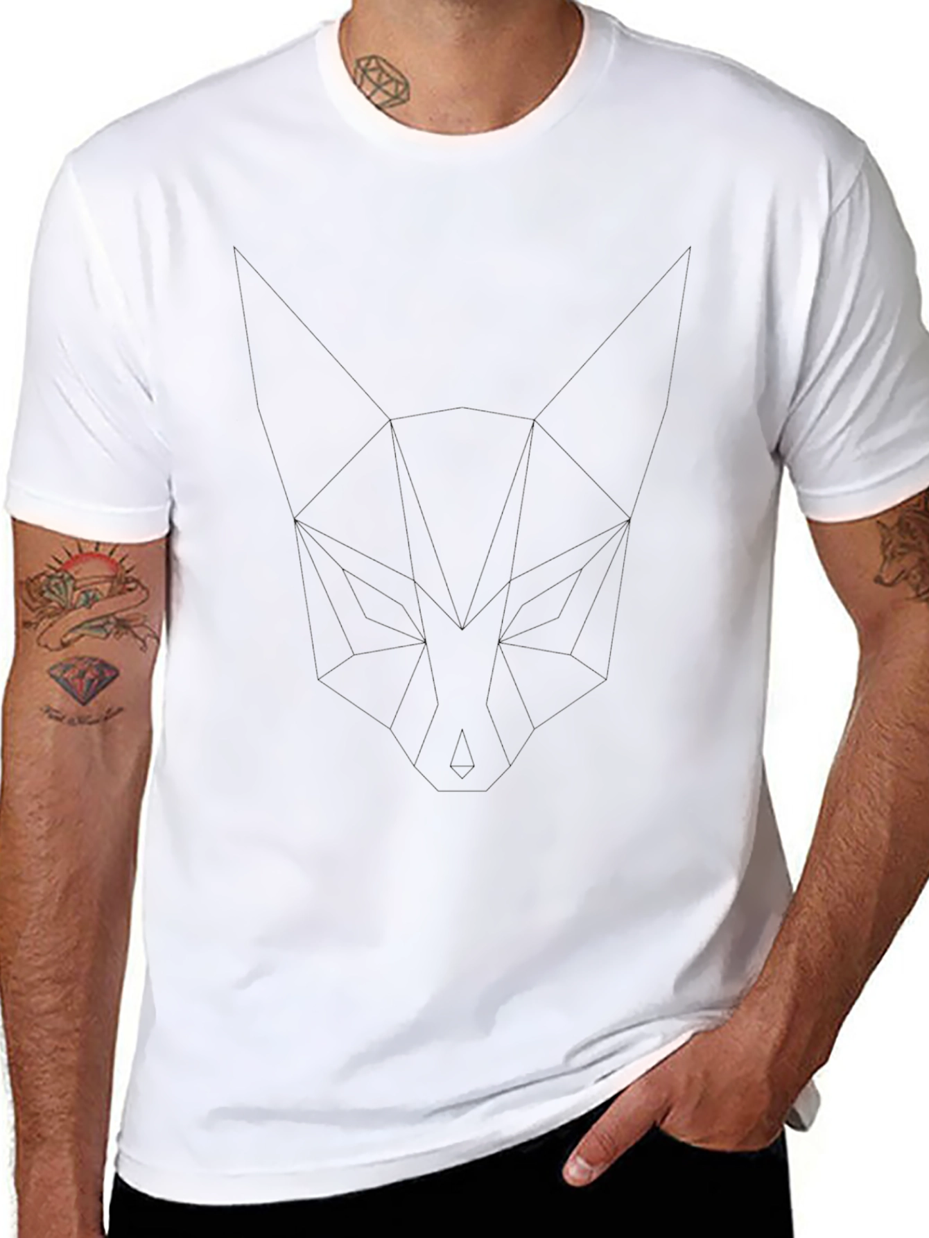 Mens Classic Black Crew Neck T-Shirt