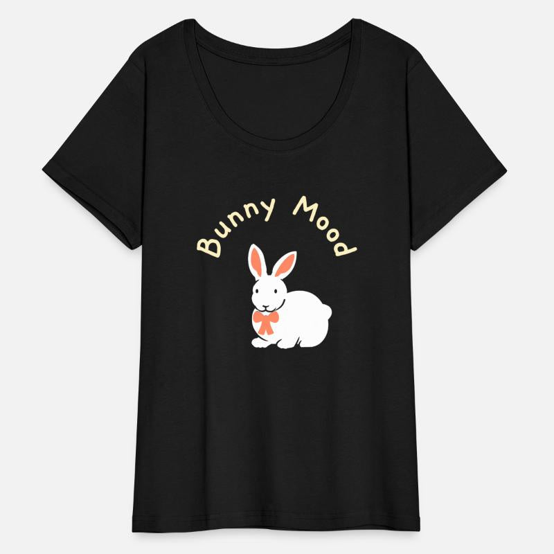 Bunny Mood Cute White Rabbit Wearing Bow Tie