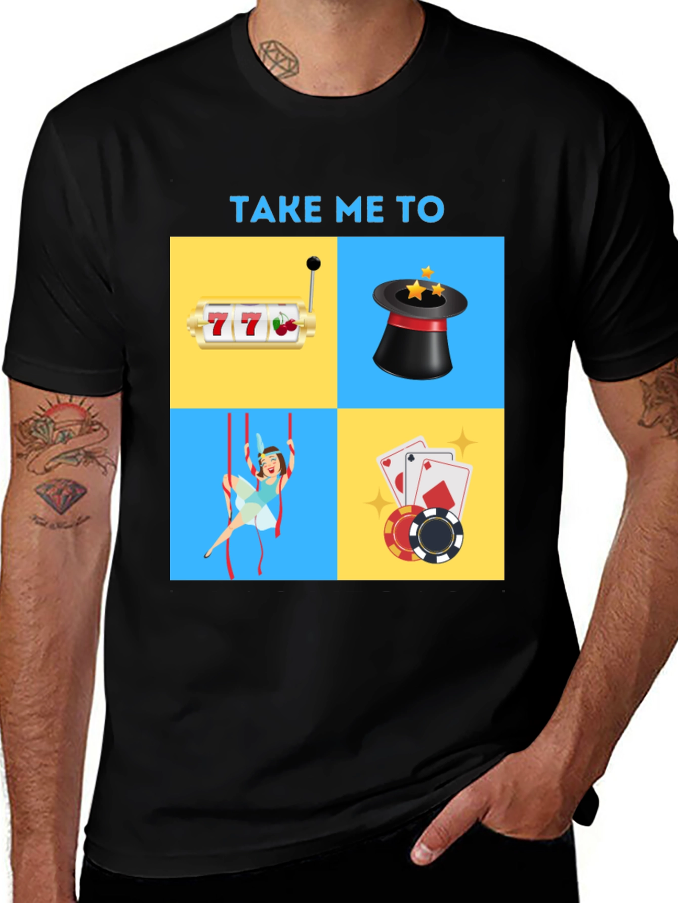 Casino Adventure Graphic Tee - Lucky Charm Shirt