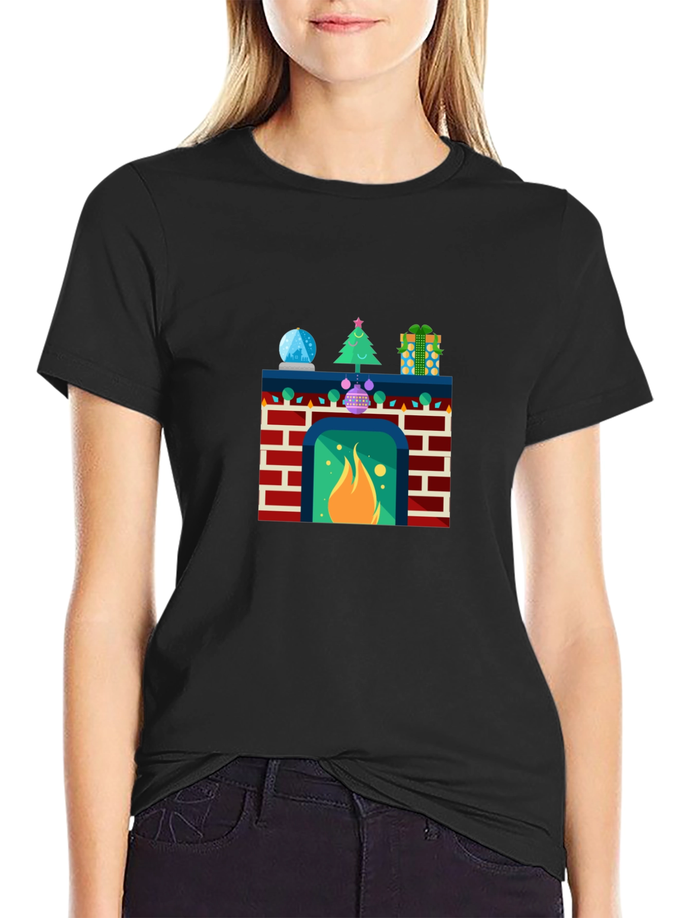 Festive Fireplace T-Shirt