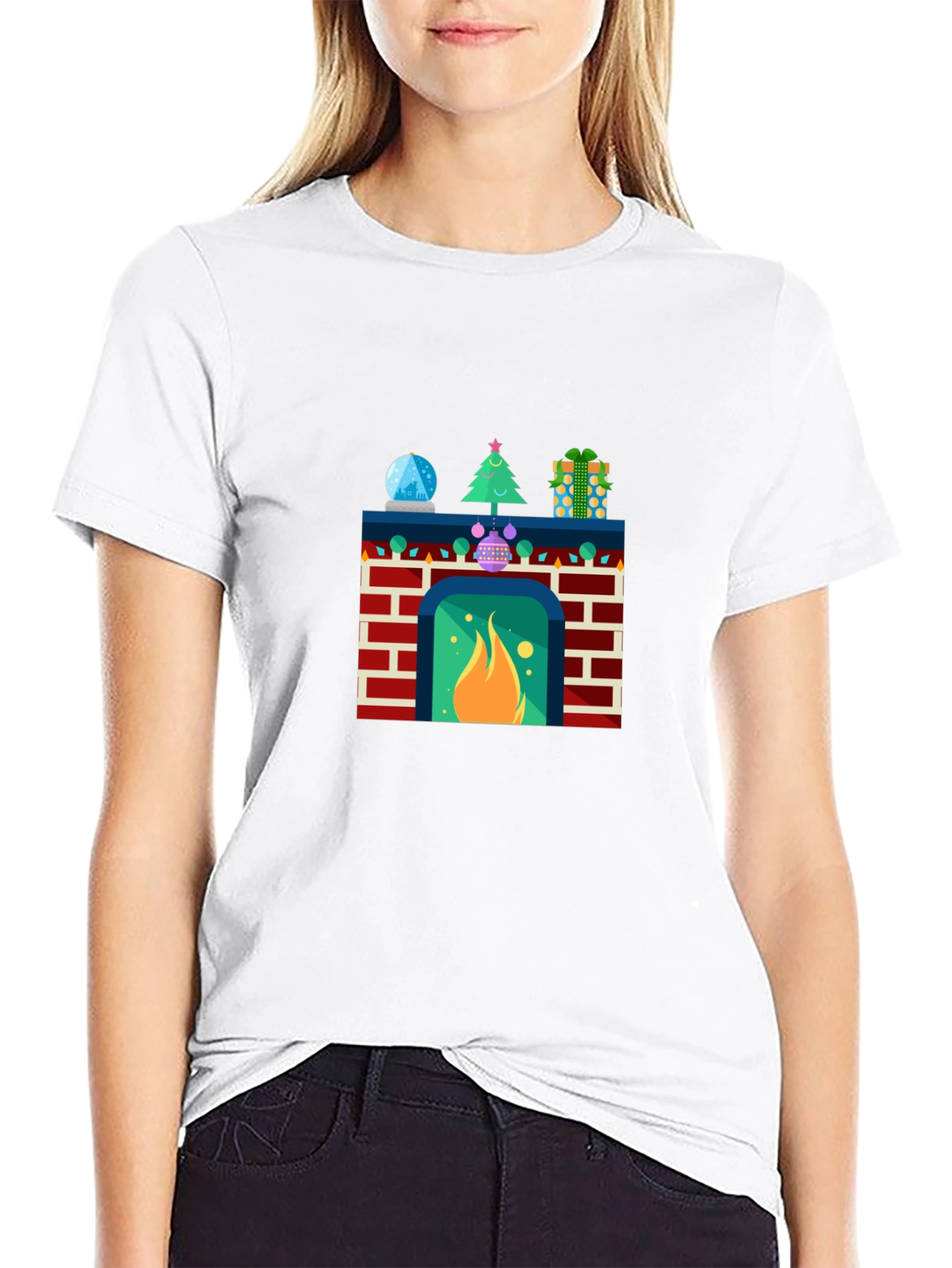 Festive Fireplace T-Shirt