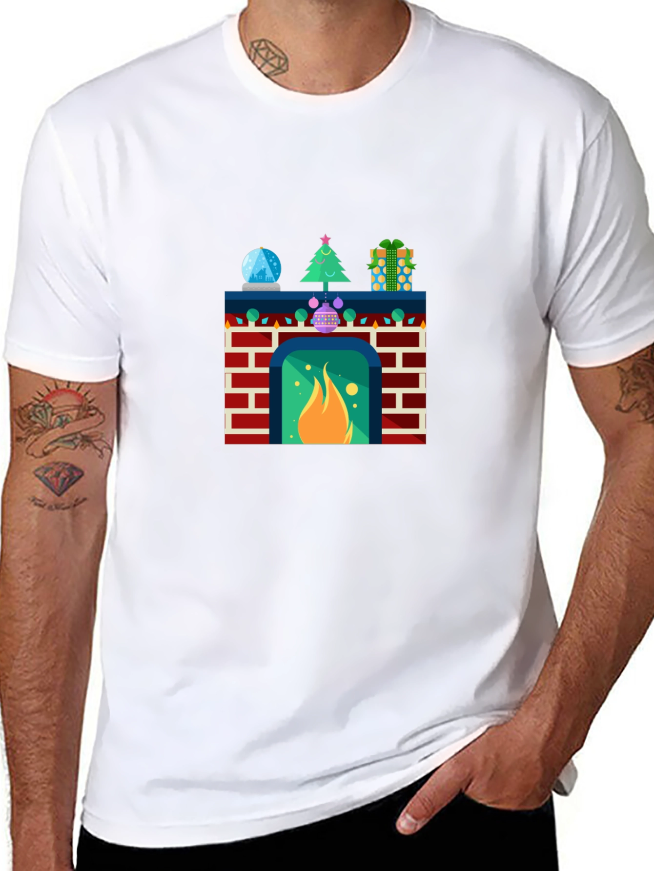 Festive Fireplace T-Shirt