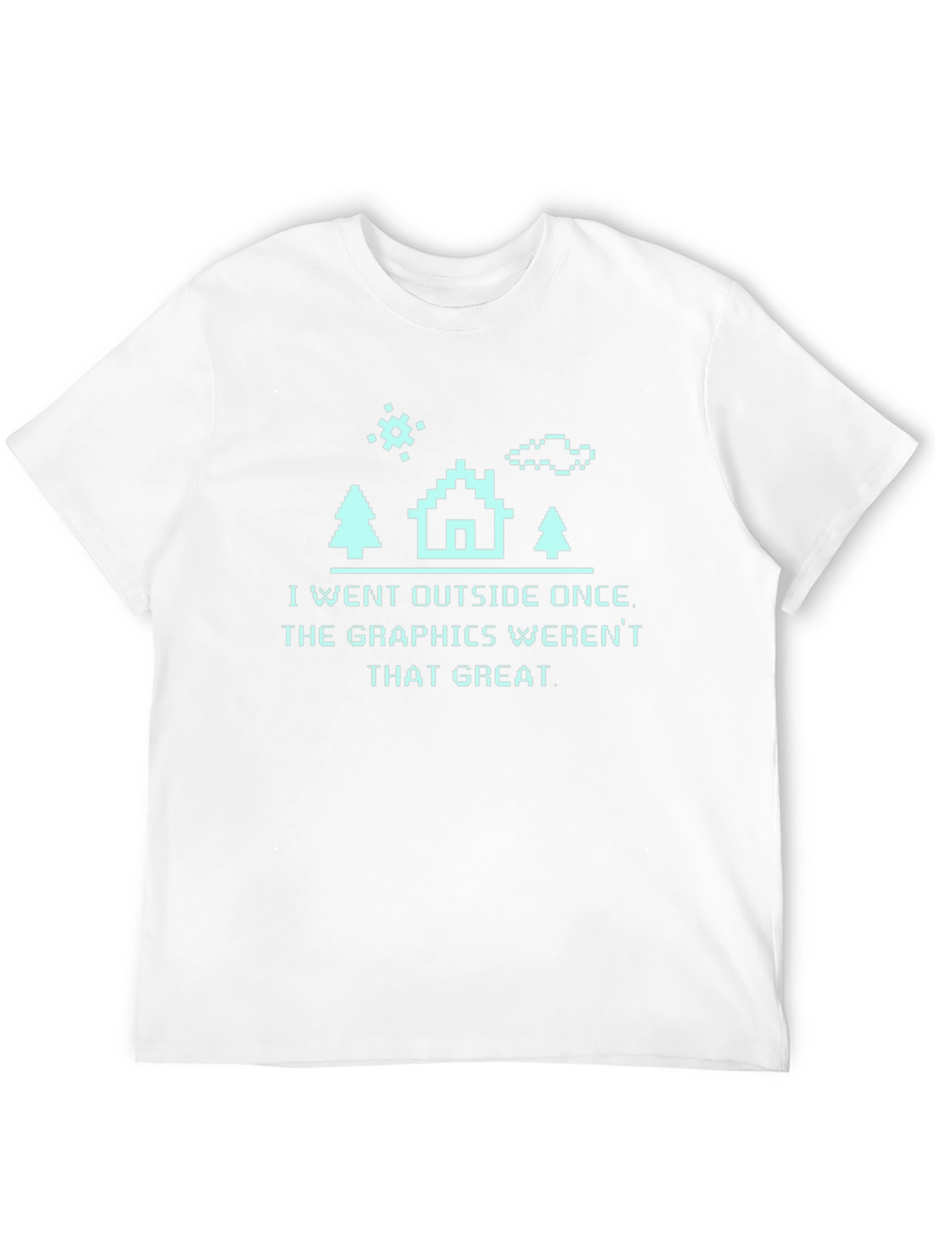 I Went Outside T-Shirt - Funny Pixel Graphics Tee