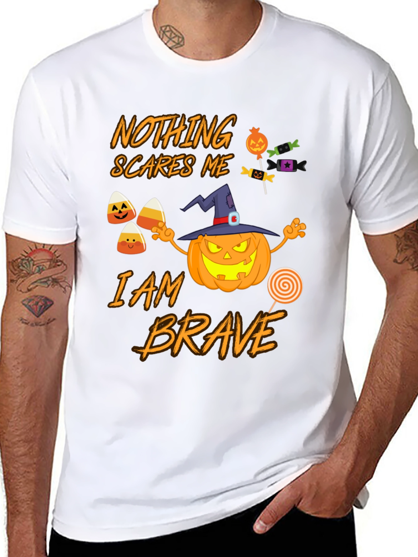 Nothing Scares Me I am Brave Halloween T-Shirt