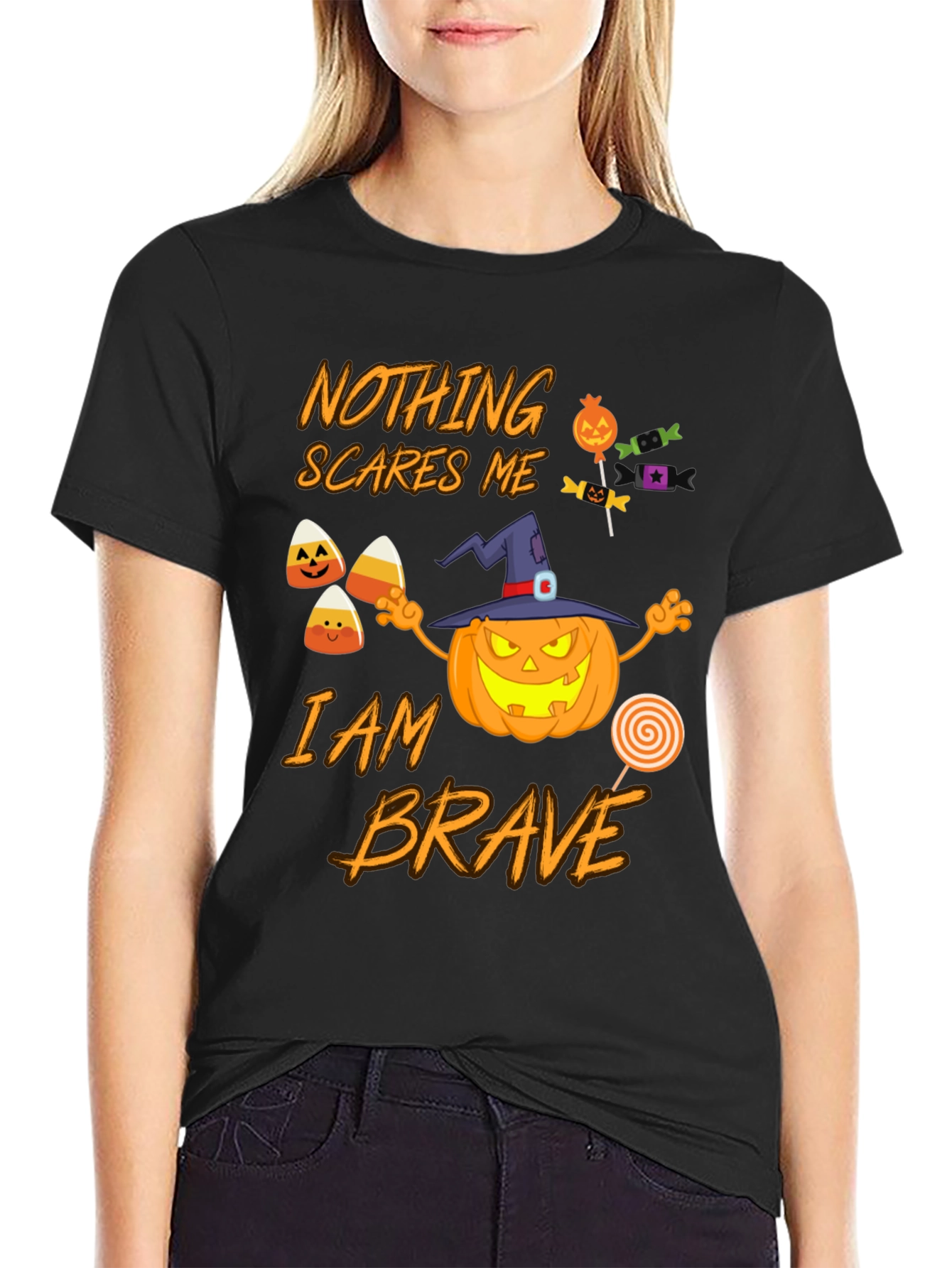 Nothing Scares Me I am Brave Halloween T-Shirt