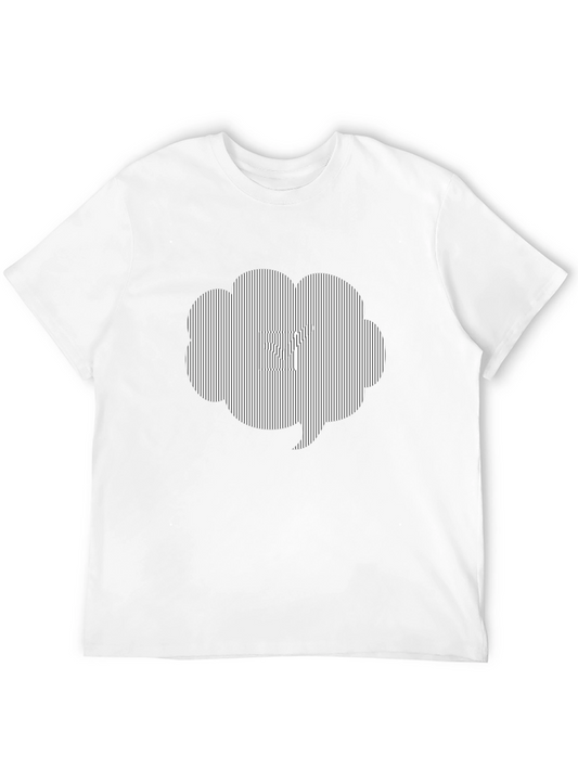 Optical Illusion Striped Cloud T-Shirt