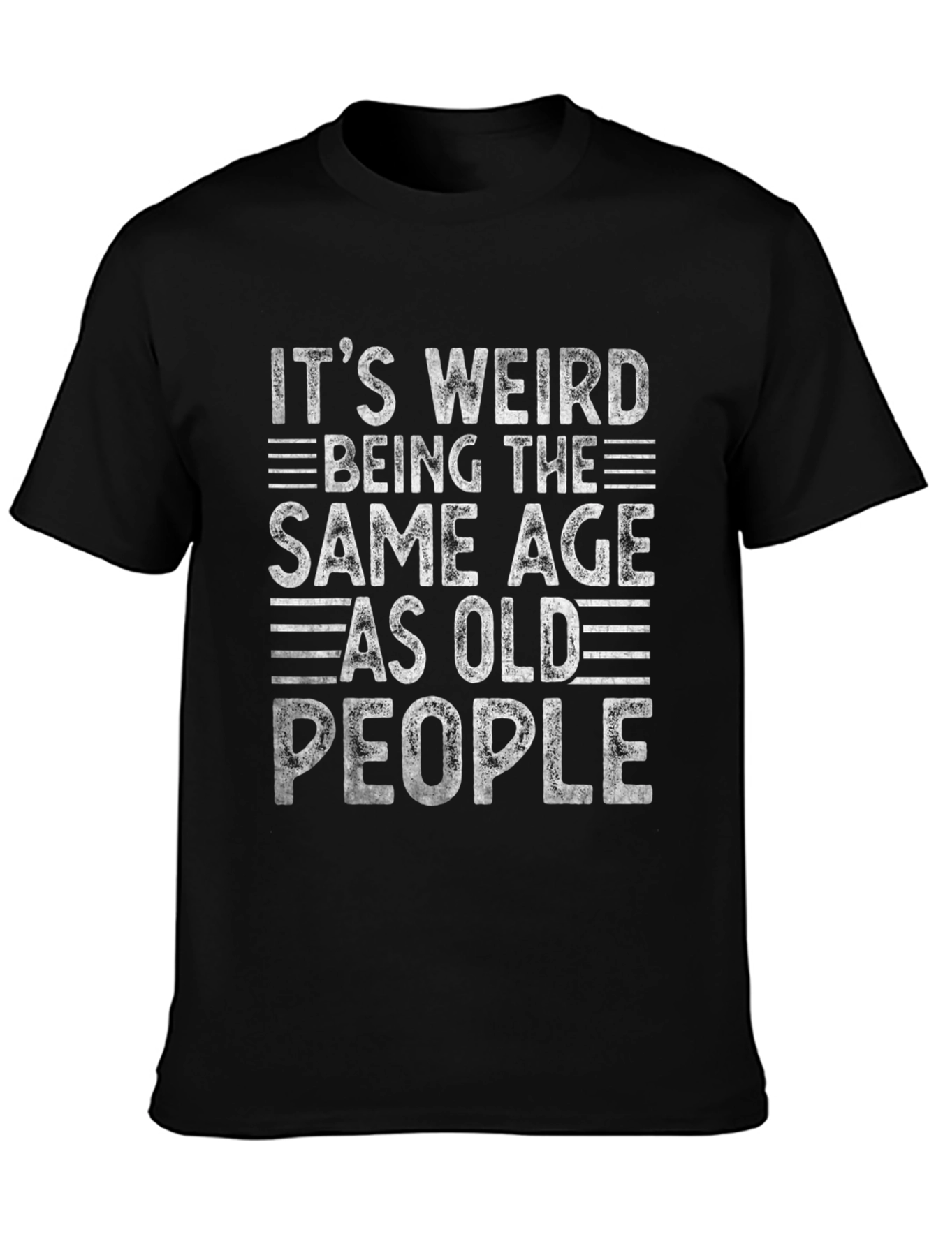 Funny Old People Black Graphic Tee