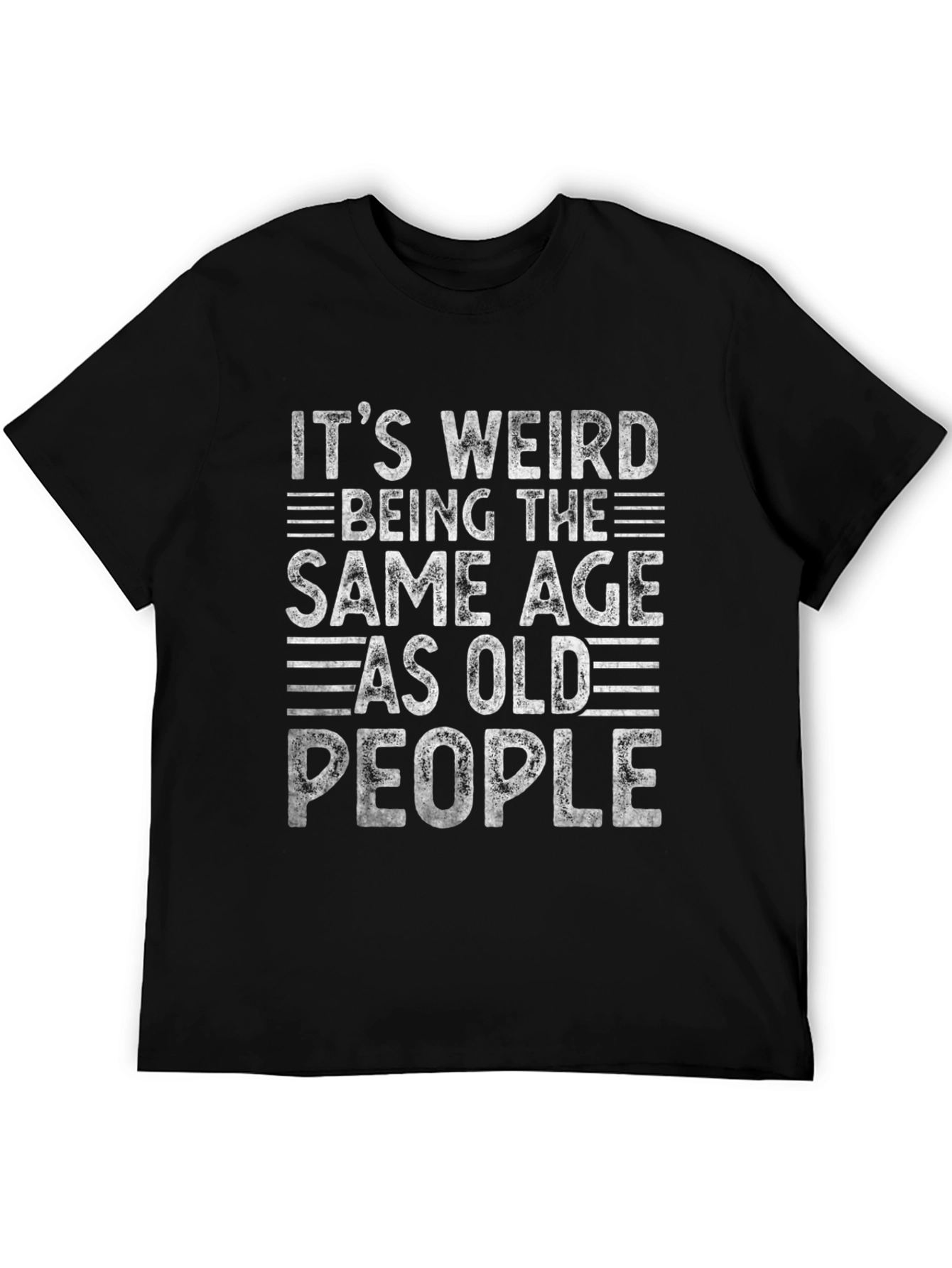 Funny Old People Black Graphic Tee