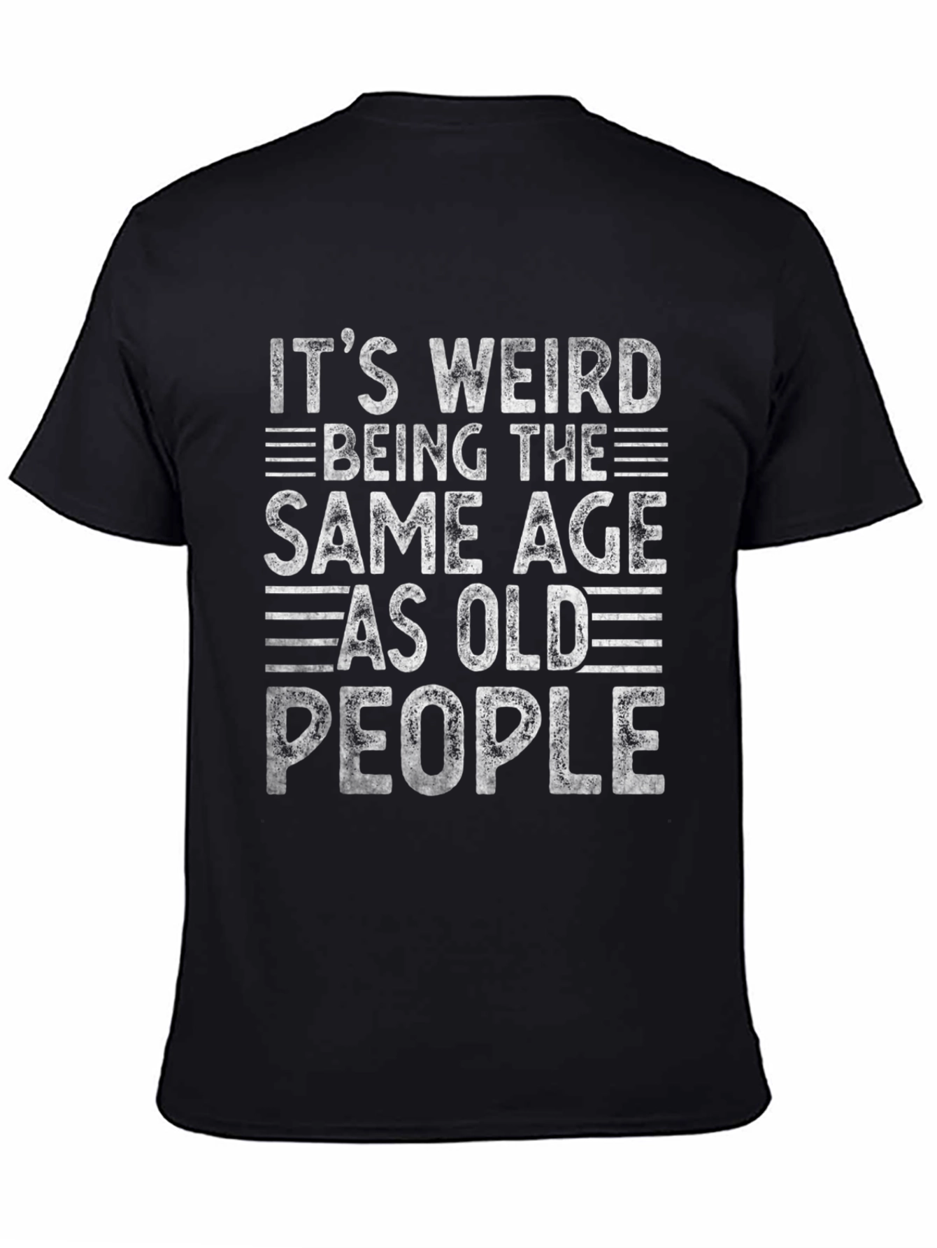 Funny Old People Black Graphic Tee