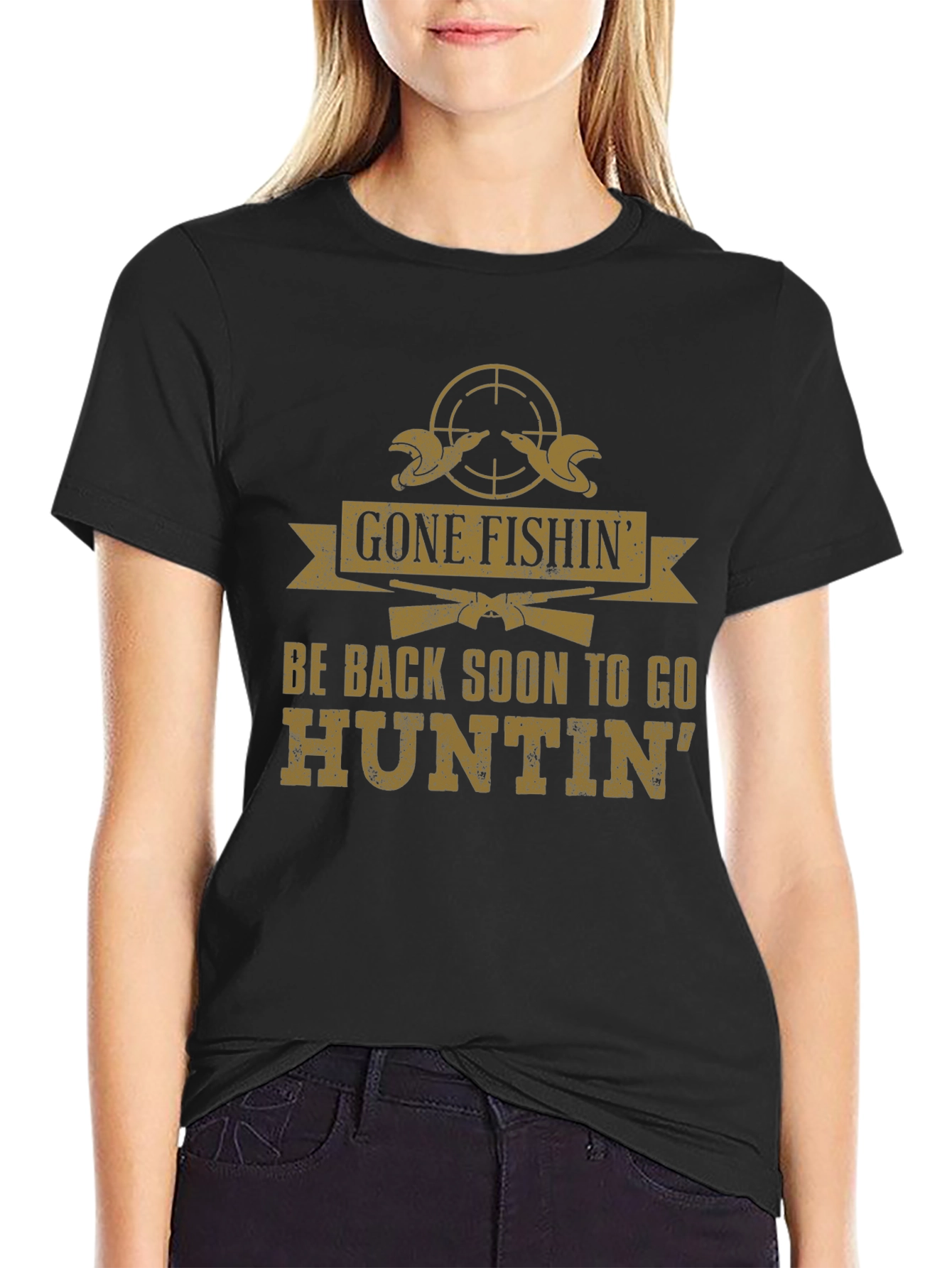 Gone Fishin Huntin T-Shirt - Outdoor Adventure Tee