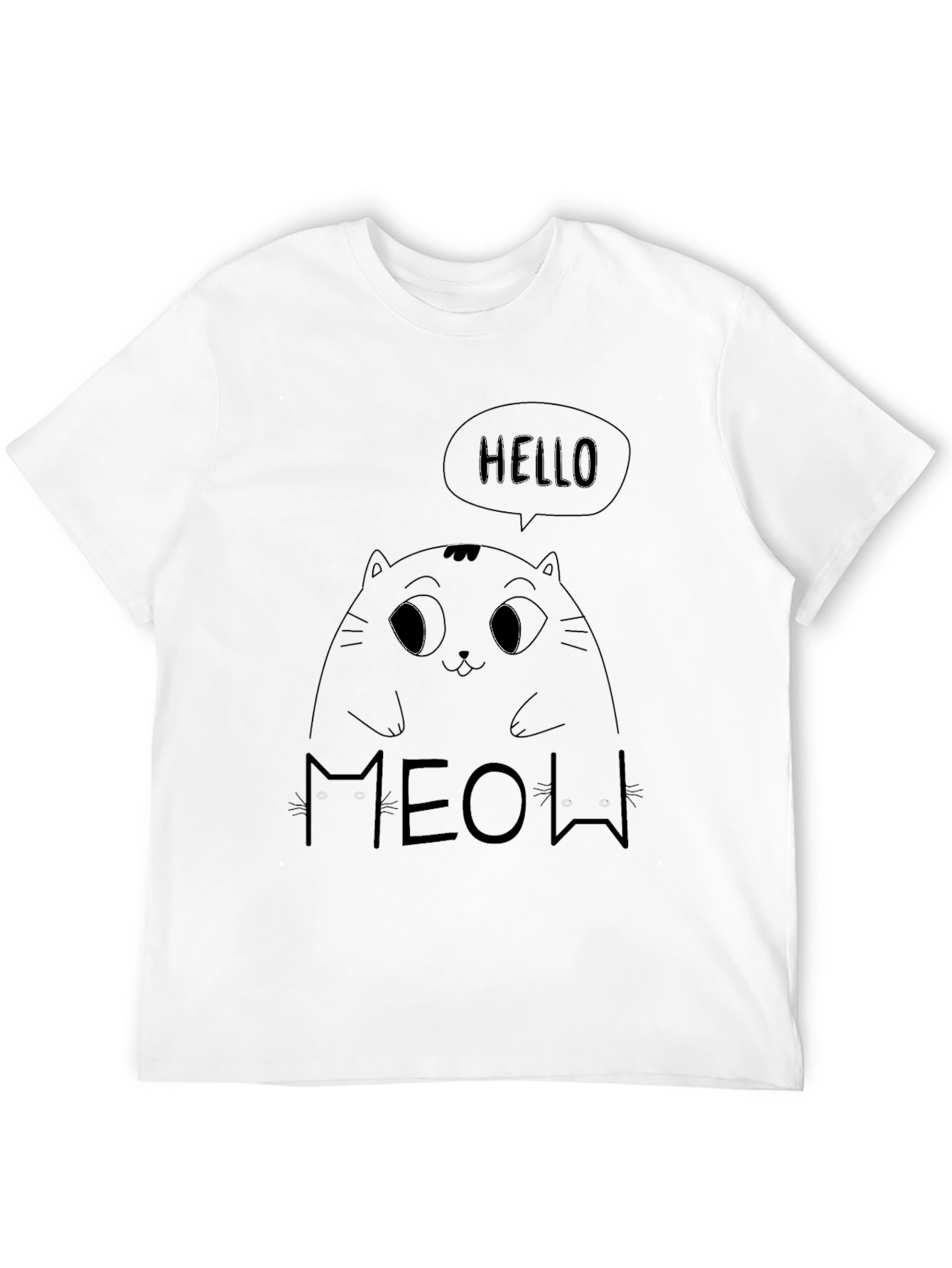 Cat Graphic T-Shirt - Hello Meow!