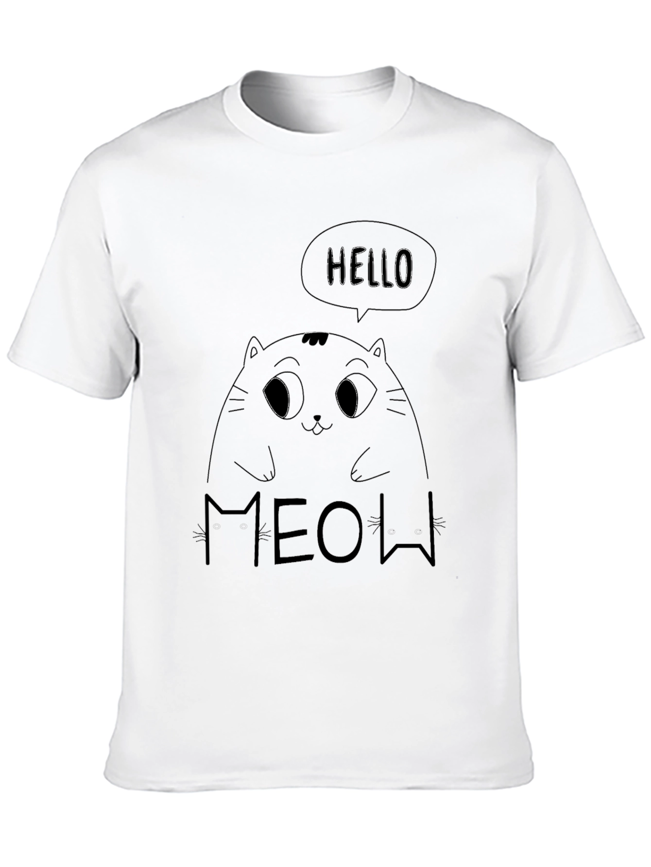 Cat Graphic T-Shirt - Hello Meow!