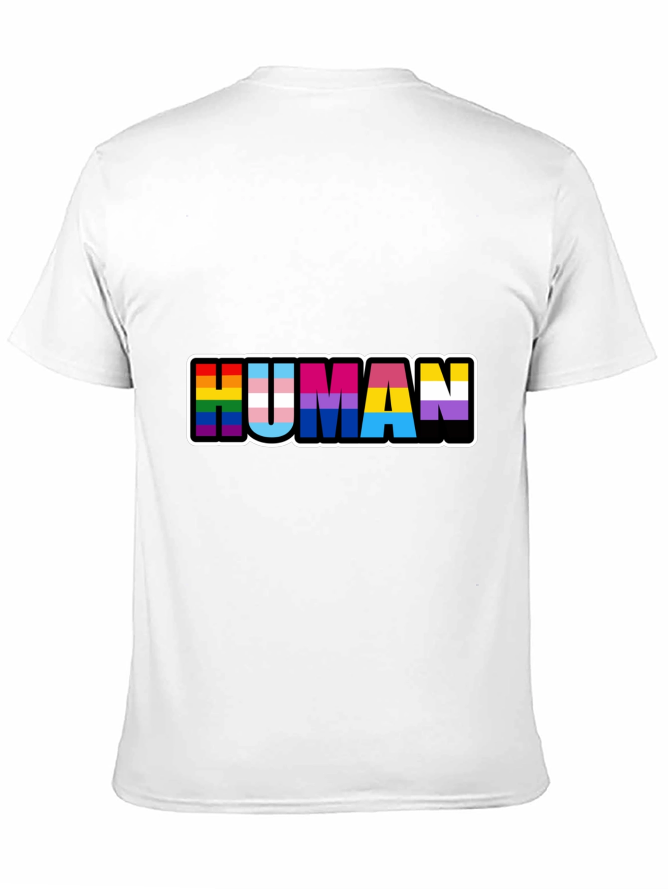 Human Pride T-Shirt Black LGBTQ+ Pride Tee