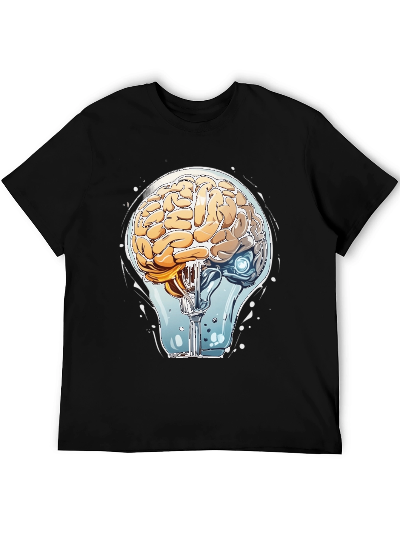 Brain Light Bulb Graphic Tee - Think Different