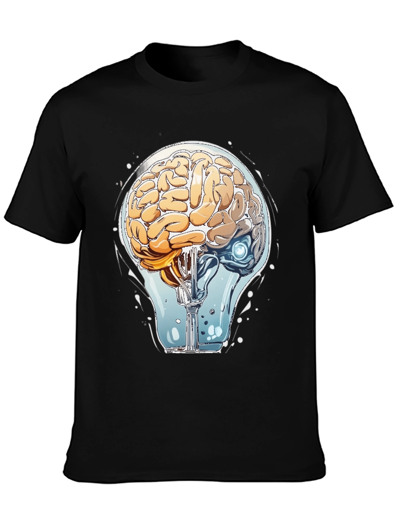 Brain Light Bulb Graphic Tee - Think Different