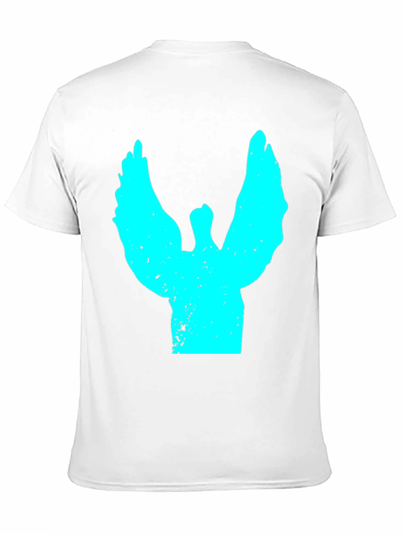 Abstract Angel Wings Graphic Black T-Shirt