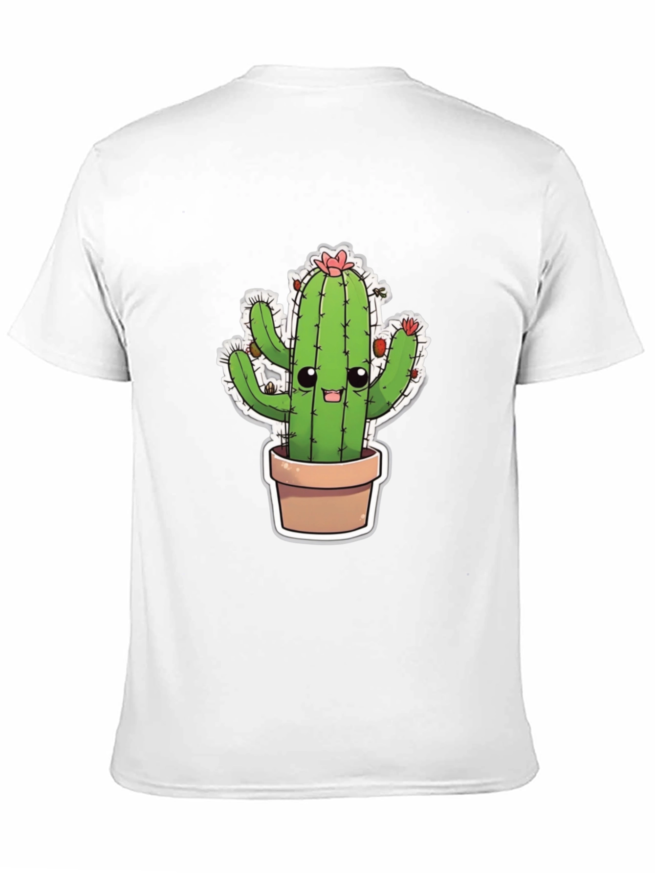 Cute Cactus T-Shirt - Black Cotton Blend