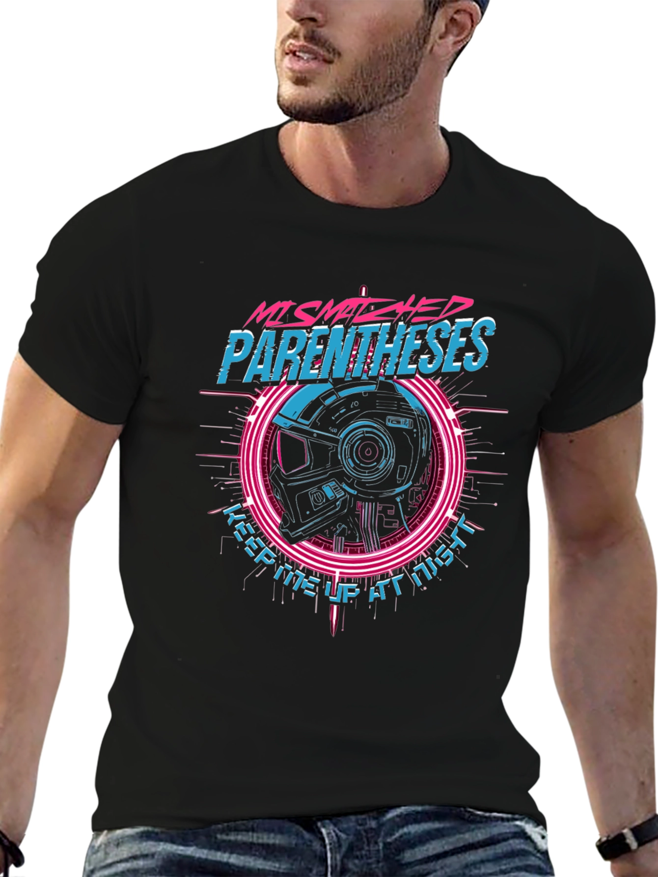 Mismatched Parentheses Graphic T-Shirt