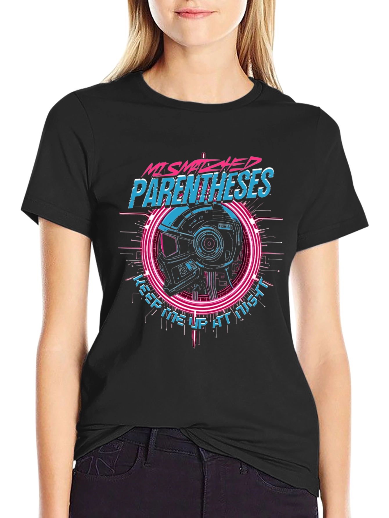 Mismatched Parentheses Graphic T-Shirt