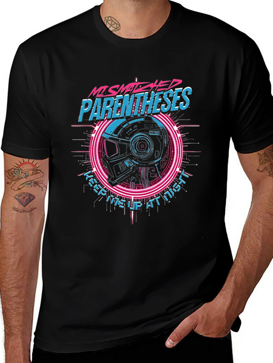 Mismatched Parentheses Graphic T-Shirt