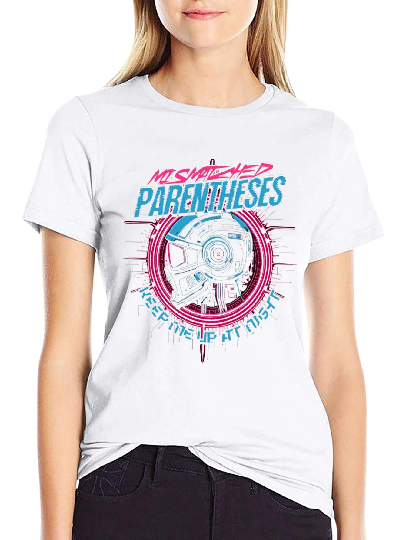 Mismatched Parentheses Graphic T-Shirt