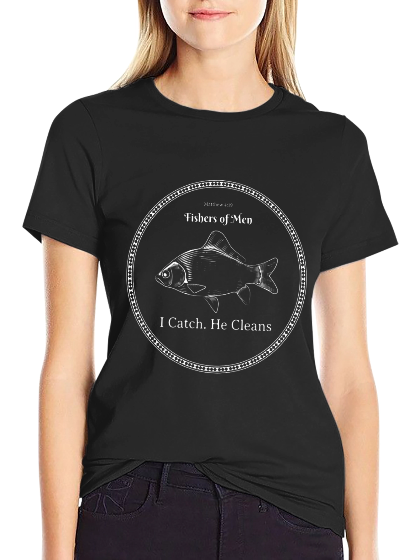 Fishers of Men Black Graphic T-Shirt