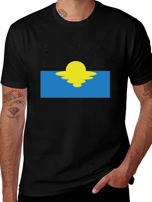 Sunset Graphic Tee - Black Cotton Blend