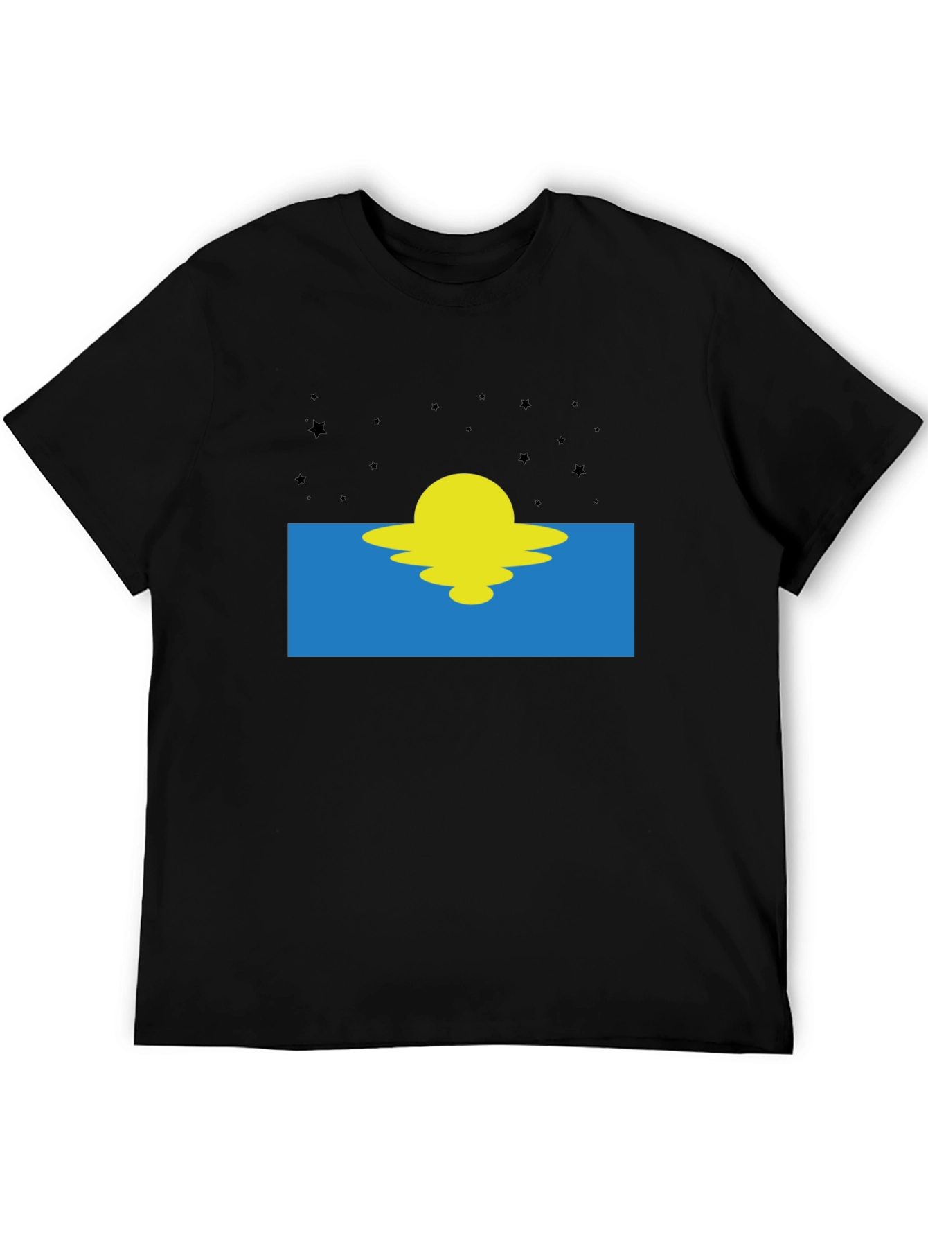 Sunset Graphic Tee - Black Cotton Blend