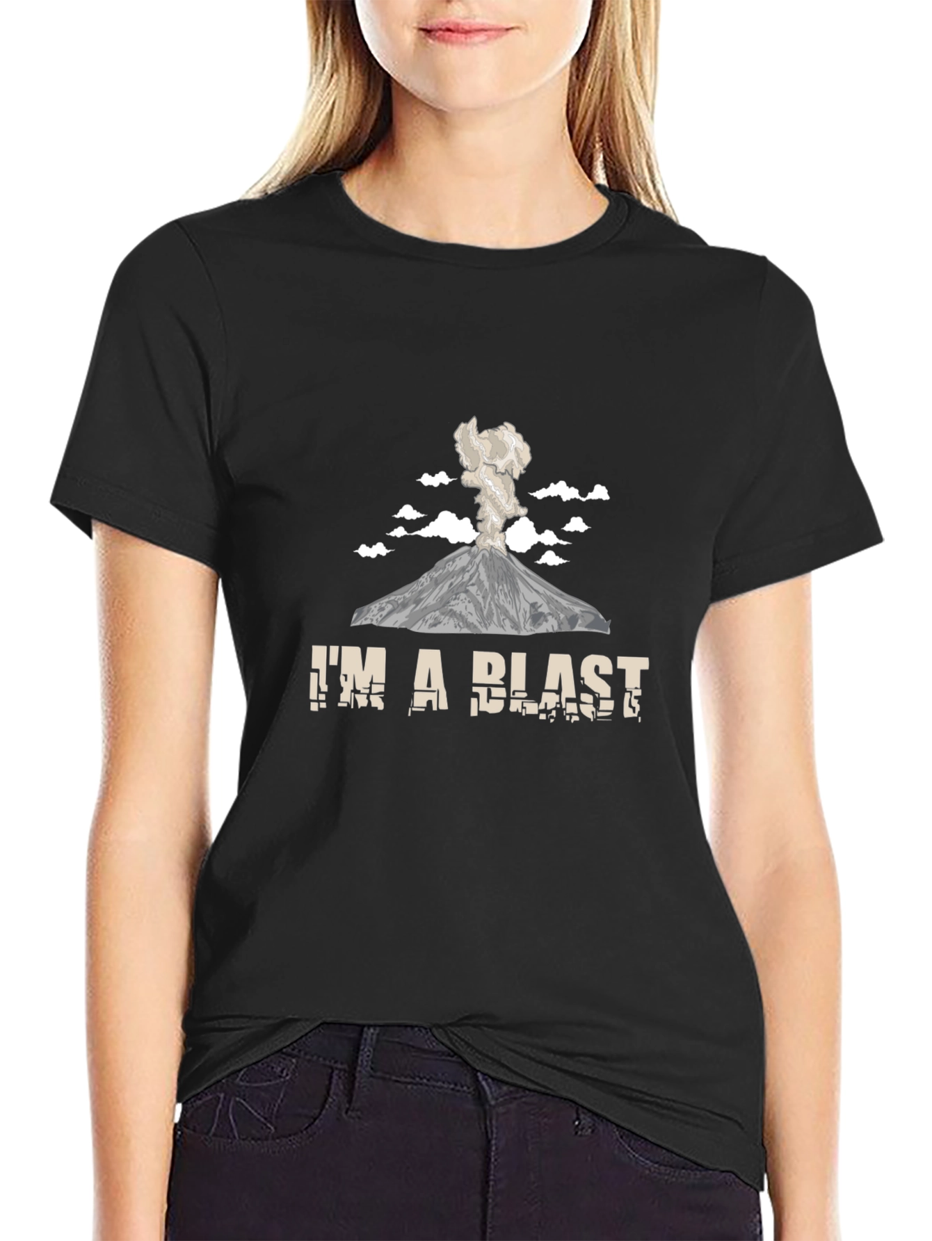 Im A Blast Volcano Graphic Tee Shirt