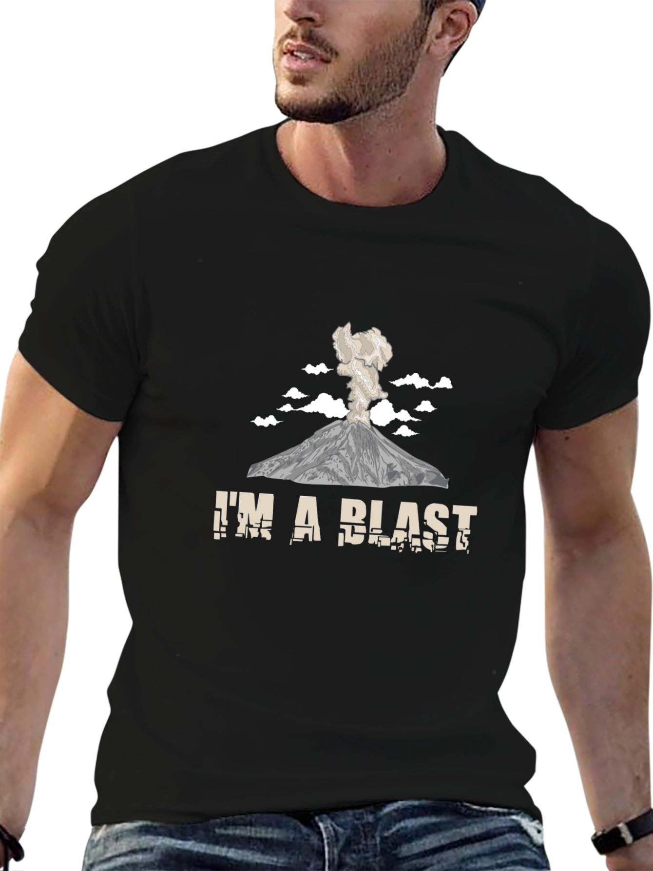 Im A Blast Volcano Graphic Tee Shirt