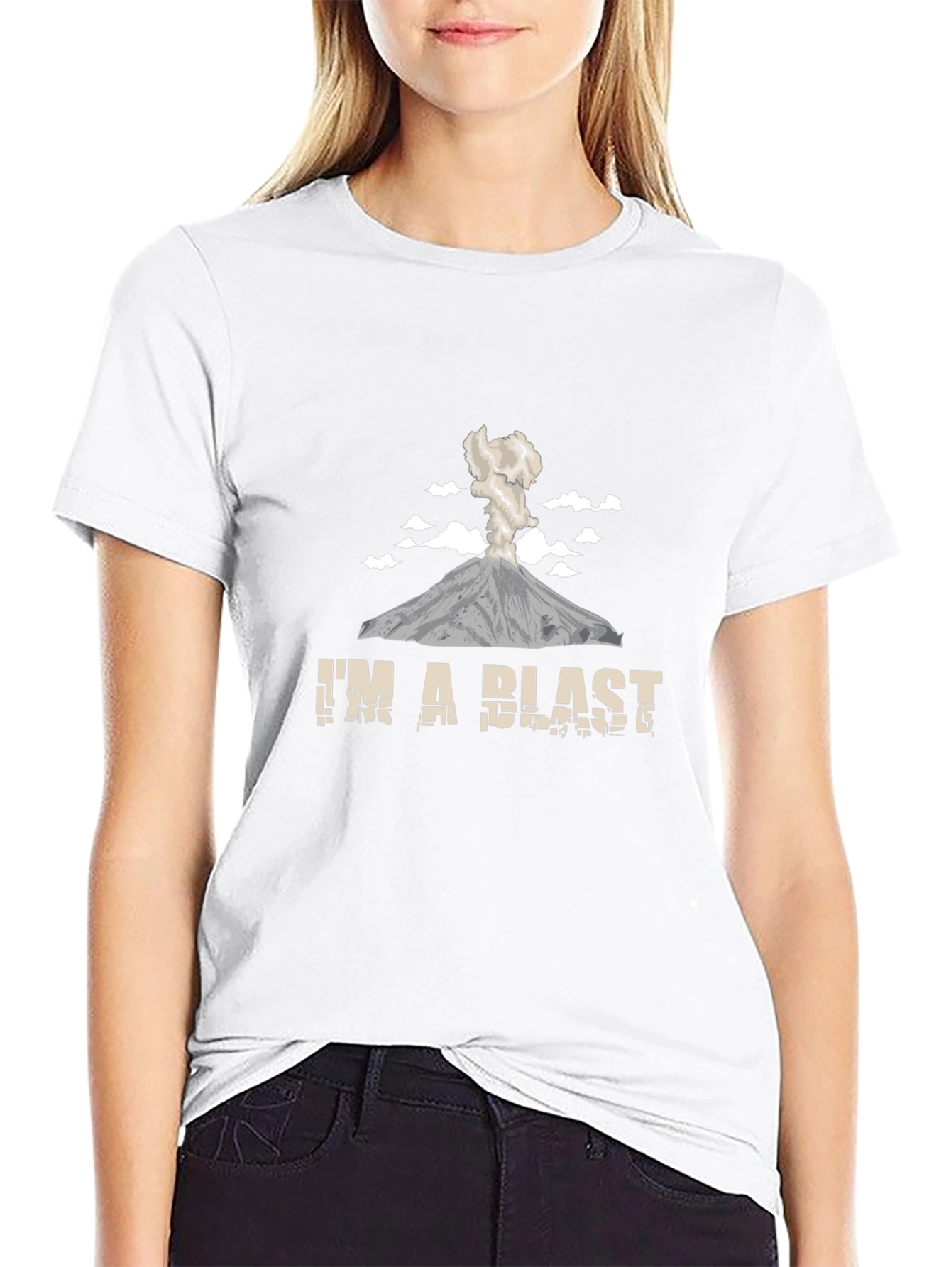 Im A Blast Volcano Graphic Tee Shirt