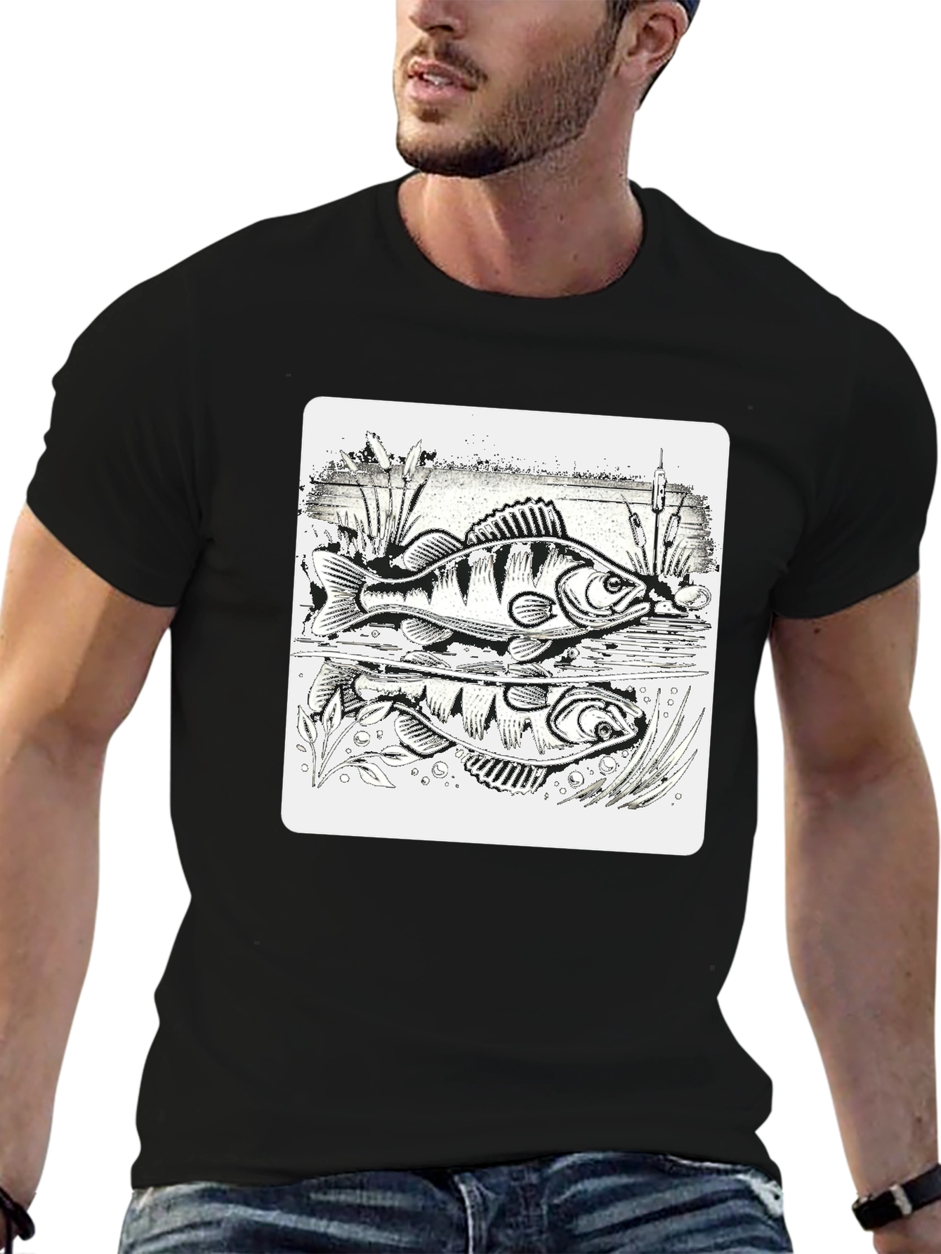 Fishing Perch Graphic Tee
