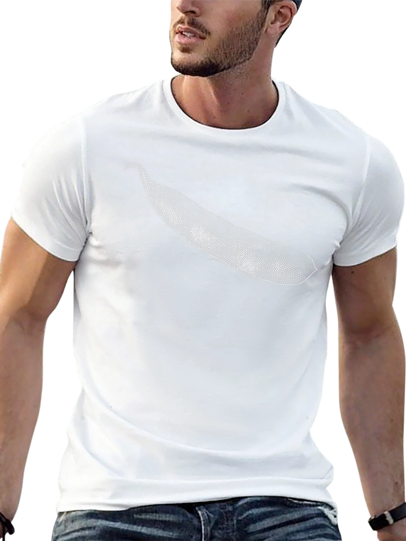 Abstract Bean Pod Graphic T-Shirt