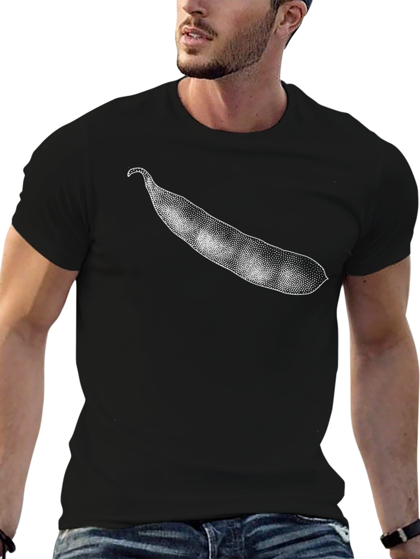 Abstract Bean Pod Graphic T-Shirt