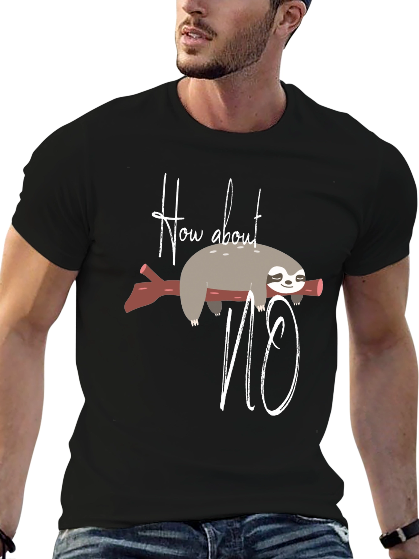 Funny Sloth Graphic Tee - How About No