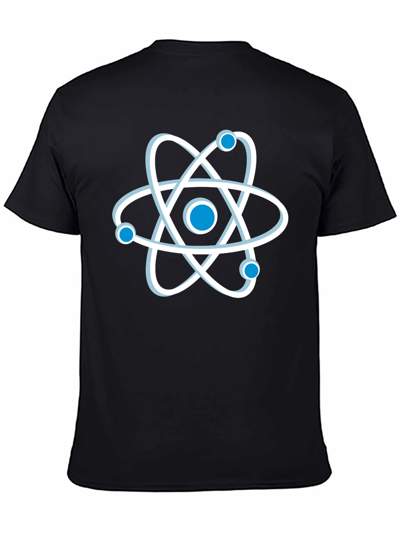 Atom Graphic Print Black T-Shirt