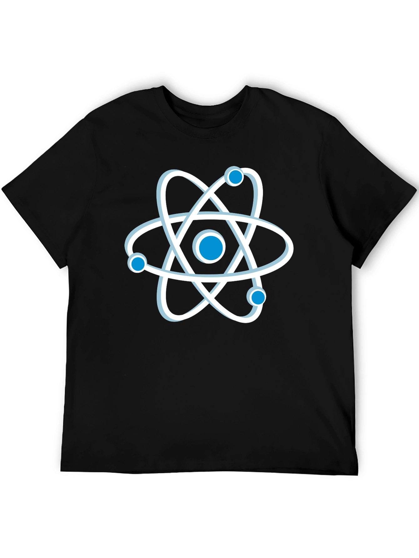 Atom Graphic Print Black T-Shirt