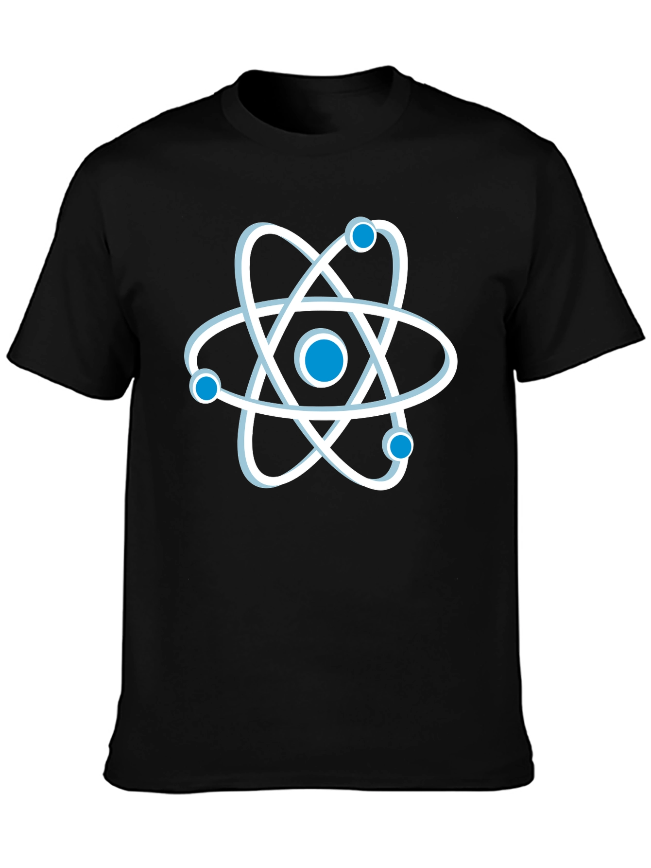Atom Graphic Print Black T-Shirt