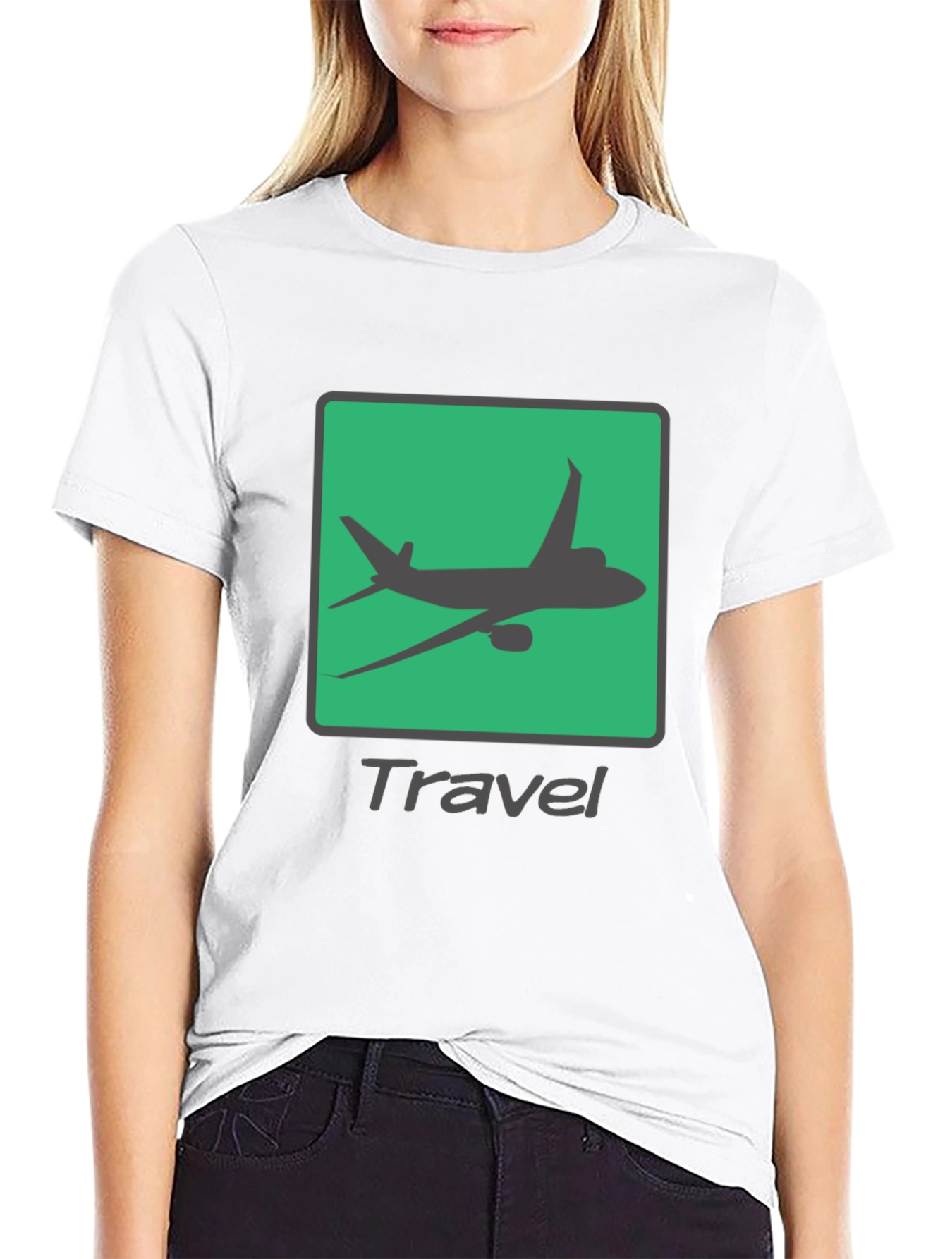Travel Mode Graphic Tee - Airplane Design