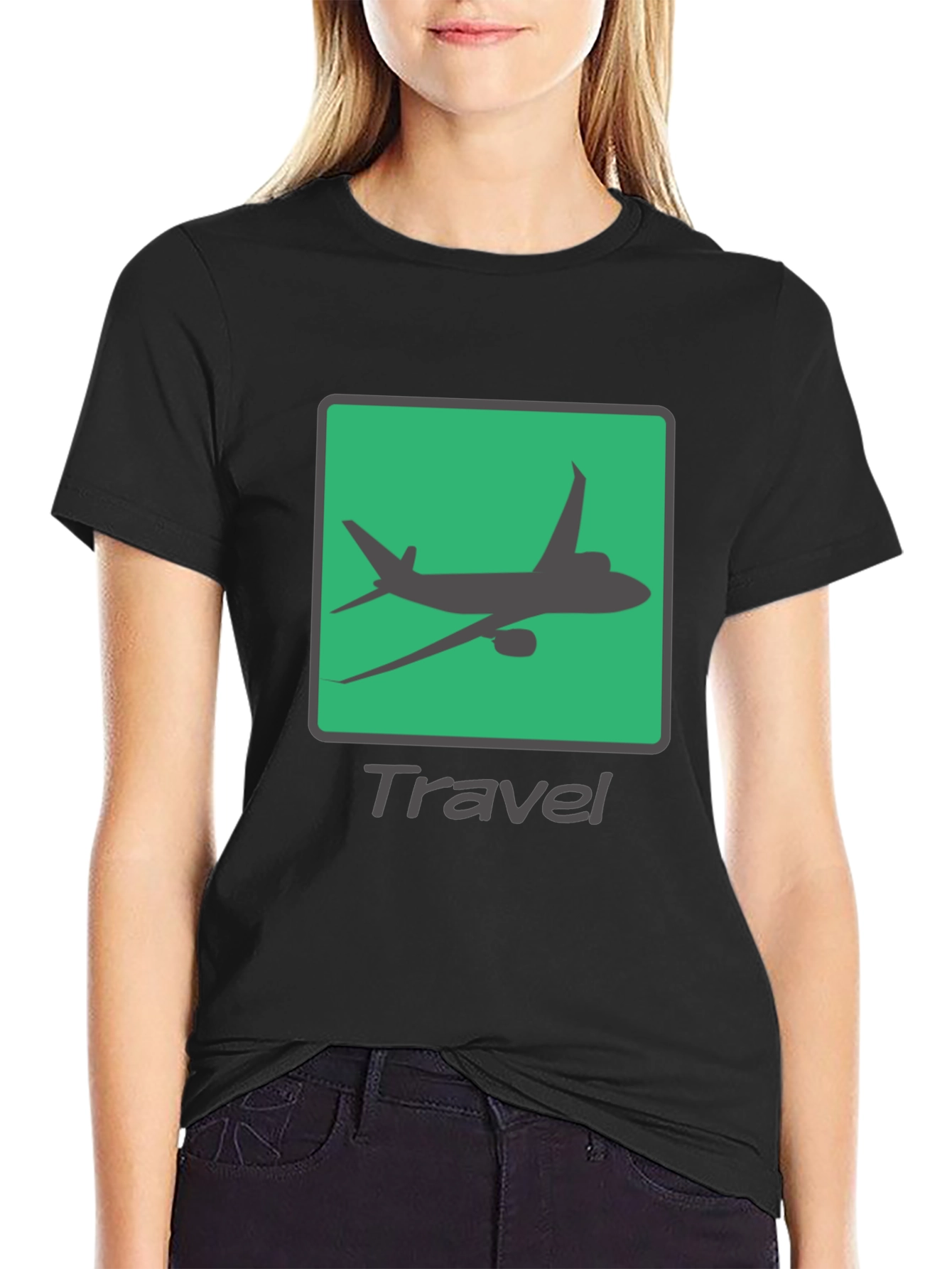 Travel Mode Graphic Tee - Airplane Design