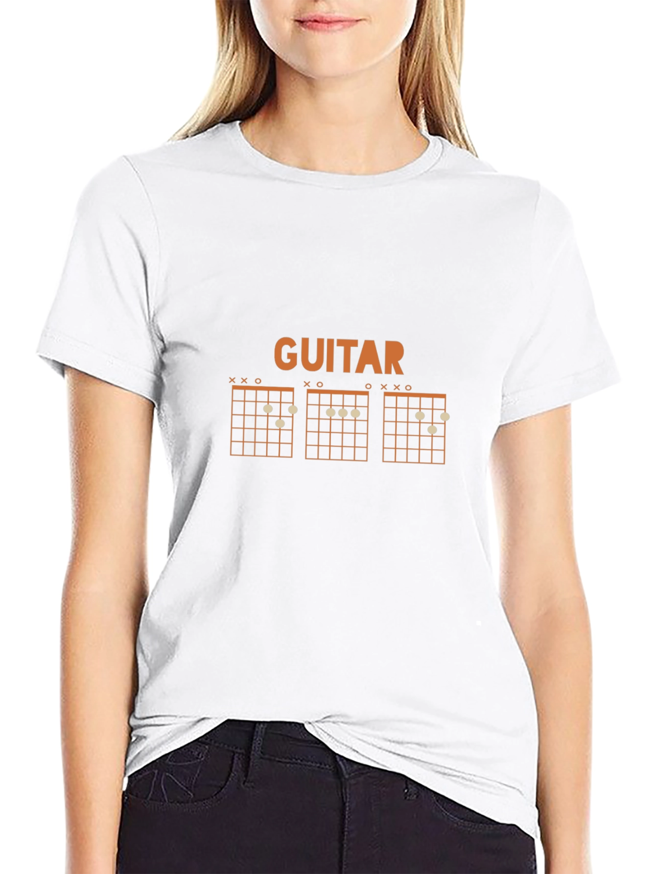 Guitar Chord Chart Black T-Shirt