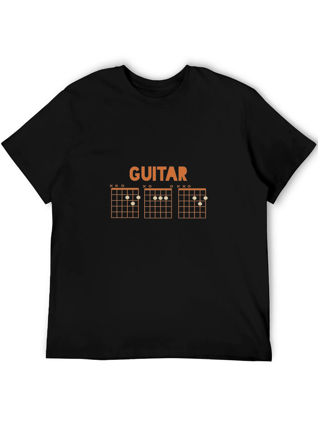 Guitar Chord Chart Black T-Shirt