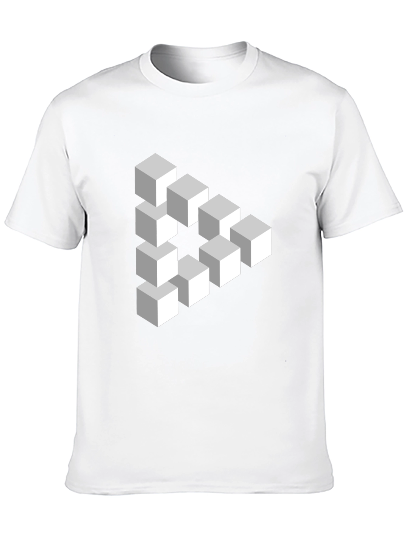 Impossible Cube T-Shirt - Optical Illusion Design
