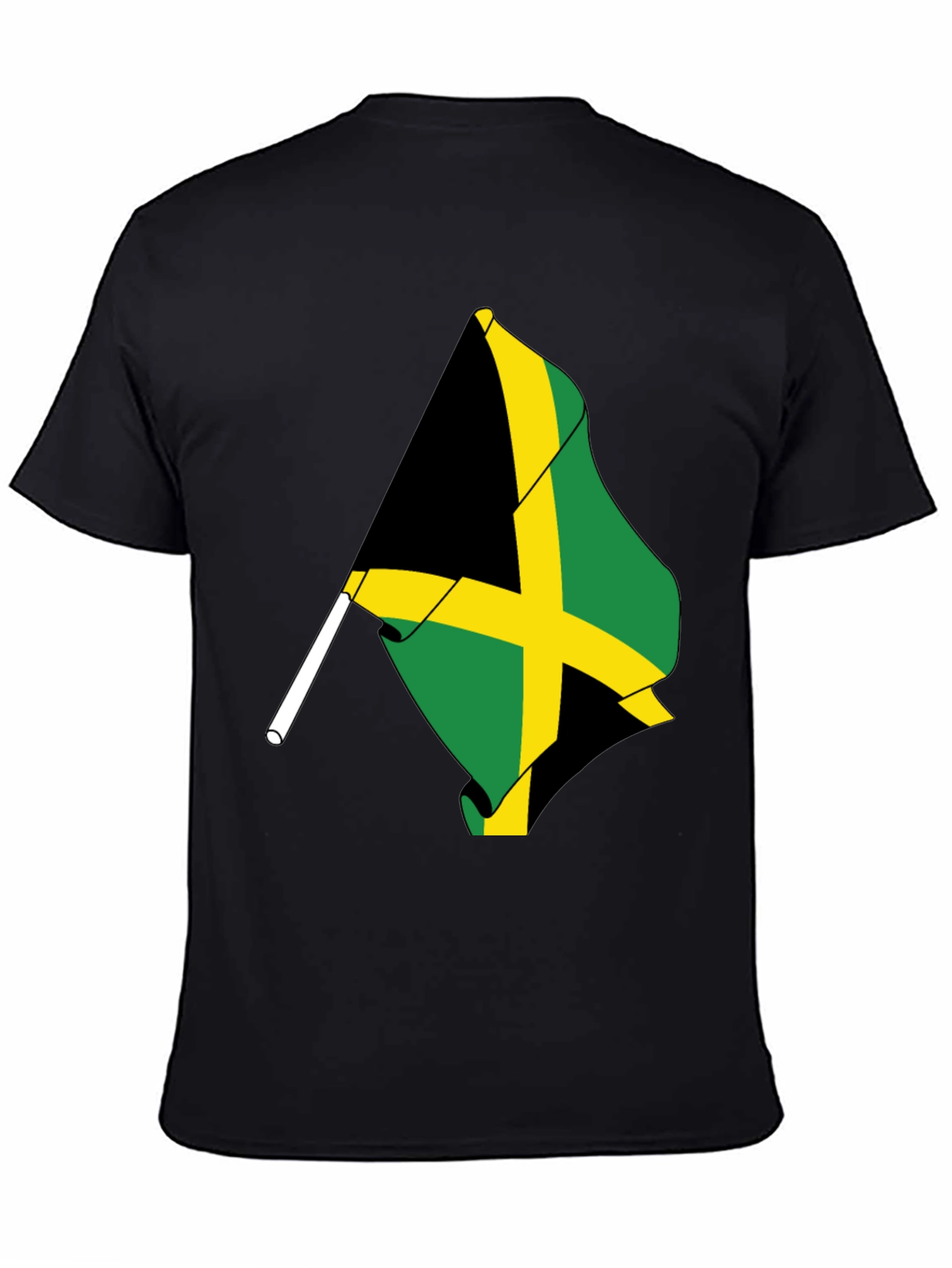 Jamaica Flag Black Tee Shirt
