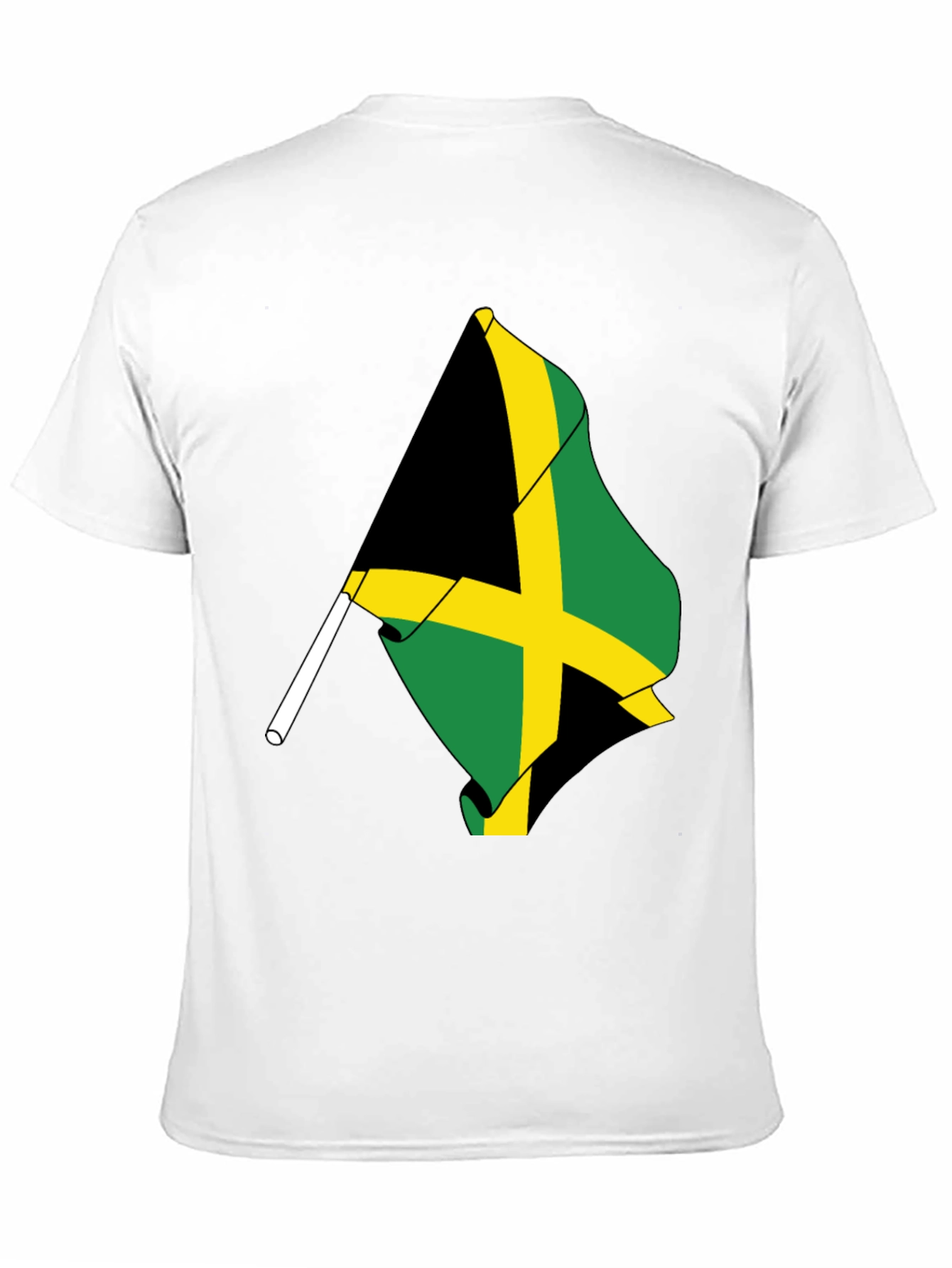 Jamaica Flag Black Tee Shirt