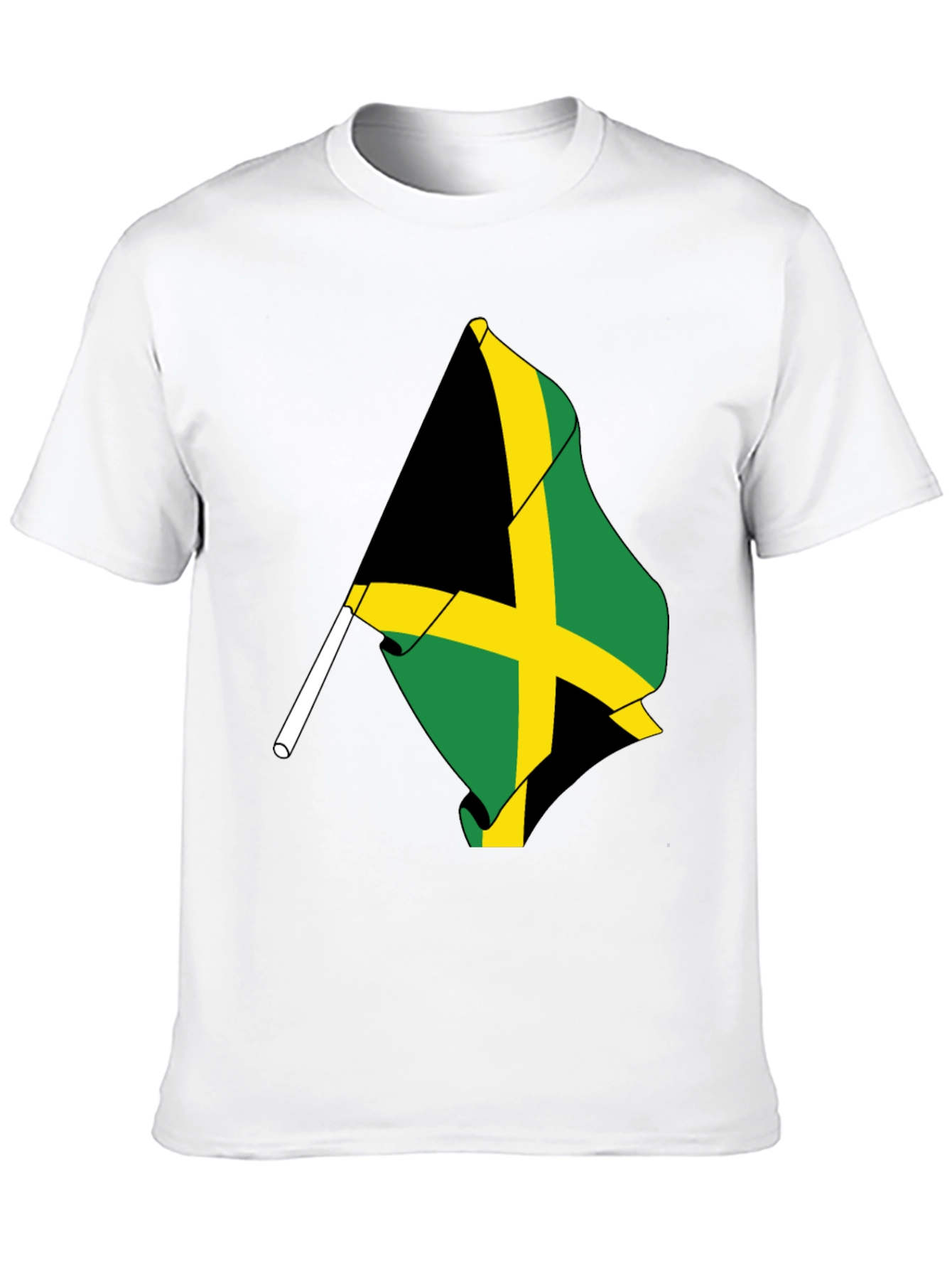 Jamaica Flag Black Tee Shirt