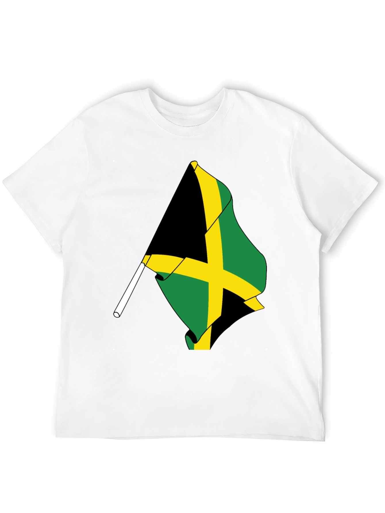 Jamaica Flag Black Tee Shirt
