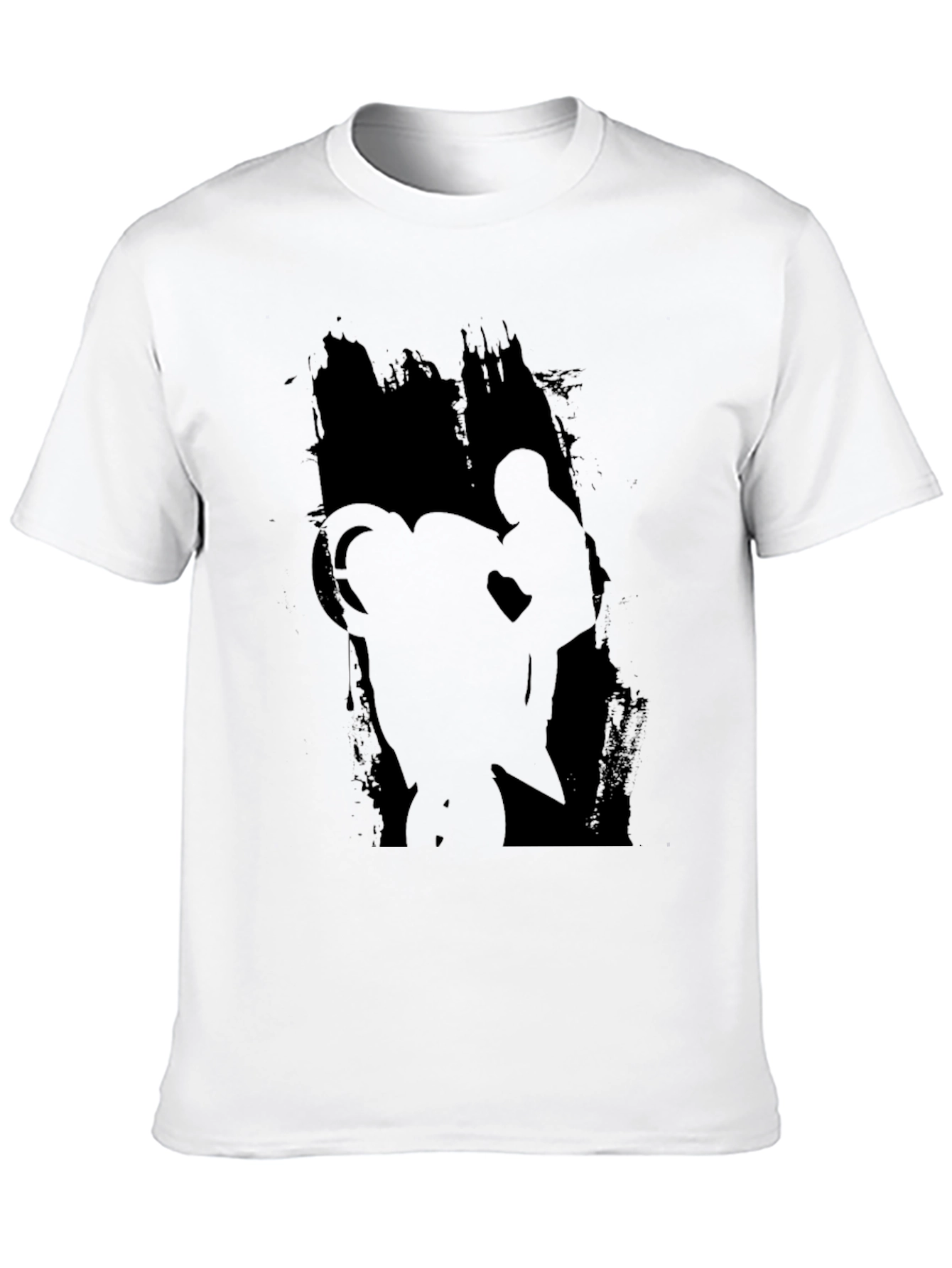 Black Graphic Tee - Motorcycle Rider Design